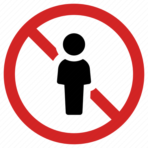 Access forbidden, man banned, no entrance, no entry, people prohibited, stop icon - Download on Iconfinder