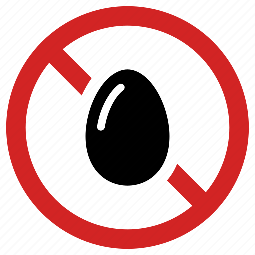 Ban eggs, food restriction, forbidden, no egg, not allowed, prohibited, vegan icon - Download on Iconfinder