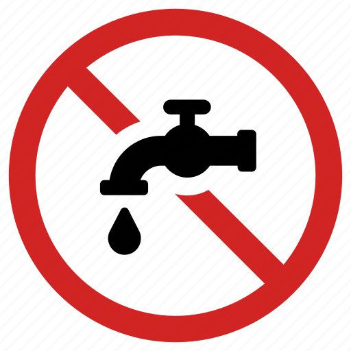 Banned, do not use the faucet, drinking forbidden, no water, prohibition sign, tap prohibited, undrinkable icon - Download on Iconfinder