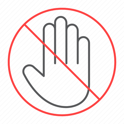 Do, not, touch, hand, stop, prohibition, forbidden icon - Download on Iconfinder