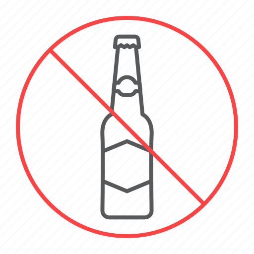 No, alcohol, prohibition, forbidden, drinking, ban, bottle icon - Download on Iconfinder