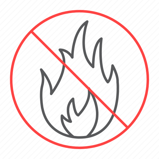 No, fire, prohibition, forbidden, open, flame, ban icon - Download on Iconfinder
