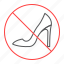 no, high, heels, prohitibion, forbidden, women, shoes, female 