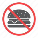 no, fast, food, prohibition, forbidden, burger, ban, fastfood
