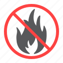 no, fire, prohibition, forbidden, open, flame, ban