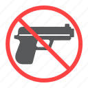 no, gun, pistol, forbidden, prohibition, handgun, ban, weapon