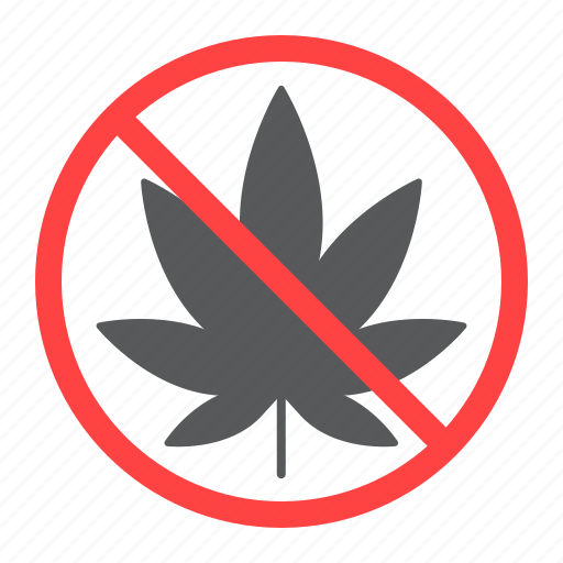 No, marijuana, prohibition, forbidden, drug, ban, canabis icon - Download on Iconfinder