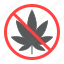 no, marijuana, prohibition, forbidden, drug, ban, canabis 