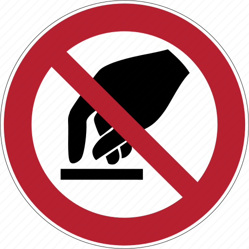 Danger, hans, touch, hand, monitor, screen, warning icon - Download on Iconfinder