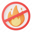 no, fire, flame, wildfire, prohibition, forbidden, sign