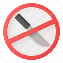 no, sharp, weapons, knife, weapon, prohibition, forbidden, sign