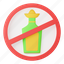 no, alcohol, drink, alcoholic, bottle, prohibition, forbidden, sign 