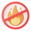 no, fire, flame, wildfire, prohibition, forbidden, sign 
