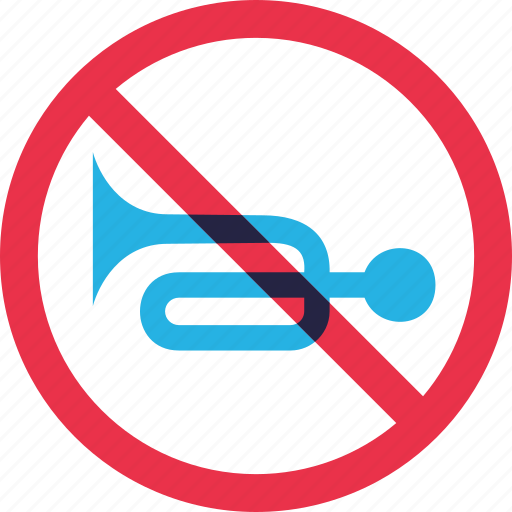 Ban, forbidden, horn, prohibition, traffic icon - Download on Iconfinder