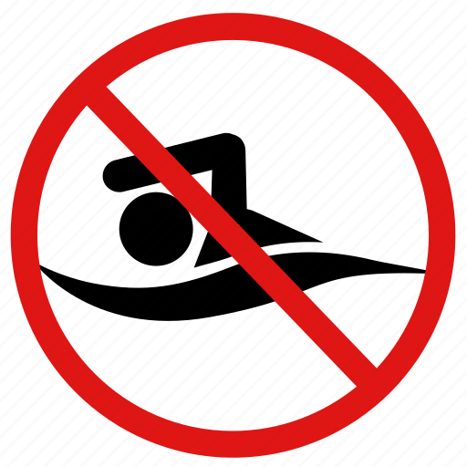 Banned, danger, no, prohibited, swim, swimming icon - Download on Iconfinder