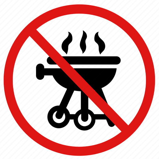 Banned, barbecue, barbeque, no barbecues, prohibited icon - Download on Iconfinder