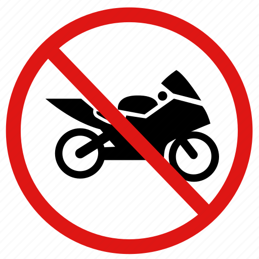 Ban, bikes, no motorbikes, prohibit icon - Download on Iconfinder