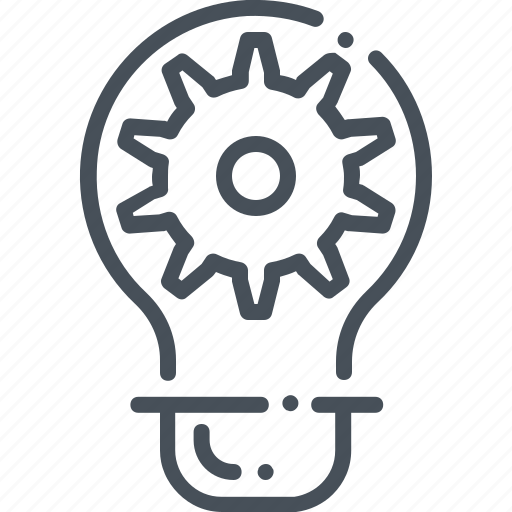 Brainstorm, business, businessman, gear, idea, lamp, project icon - Download on Iconfinder