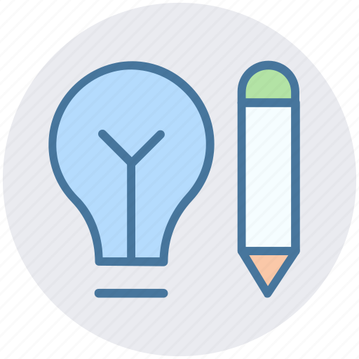 Bulb, creative, idea, pencil, pencil bulb, writing icon - Download on Iconfinder