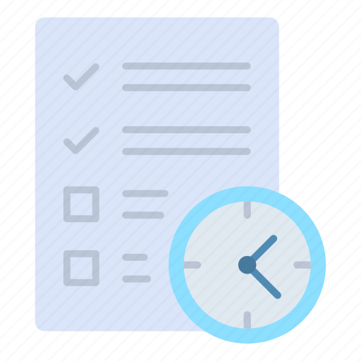Clock, checklist, to do, work icon - Download on Iconfinder