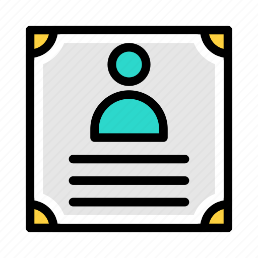 Cv, resume, profile, user, certificate icon - Download on Iconfinder