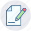 document, file, page, pen, sheet, text 