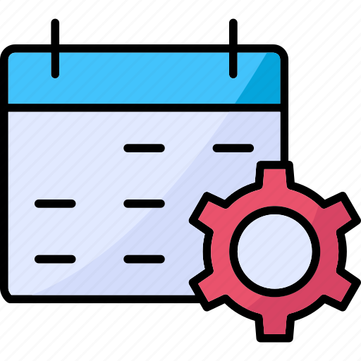 Schedule setting, change setting, event setting, setting, calendar icon - Download on Iconfinder