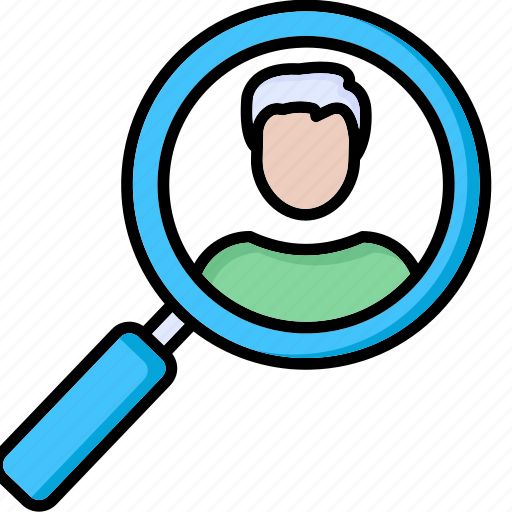 Recruitment, magnifier, search, people, find icon - Download on Iconfinder