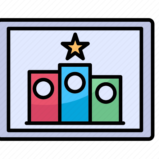 Second runner up, star, winner, competition, prize board icon - Download on Iconfinder