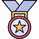 gold medal, trophy, prize badge, rank badge, achievement