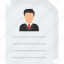 document, employee, portfolio, profile, resume 