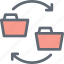 connected folder, folder sharing, linked folder, server folder, server storage 