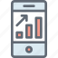 analytics, infographic, mobile, mobile graph, online graph 
