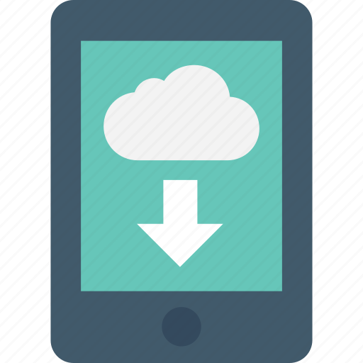 Arrow, download data, mobile, mobile downloading, smartphone icon - Download on Iconfinder