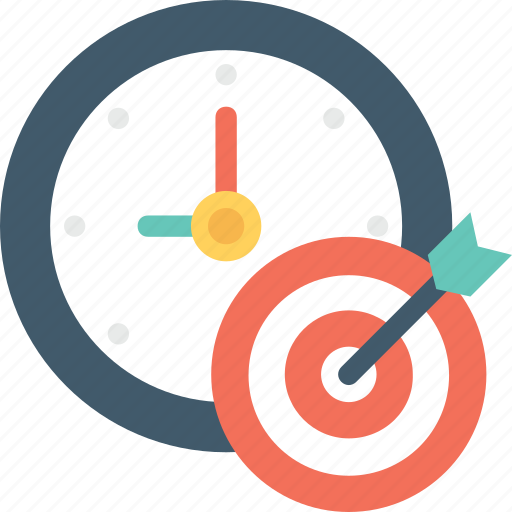 Bullseye, business target, clock, target, timer icon - Download on Iconfinder