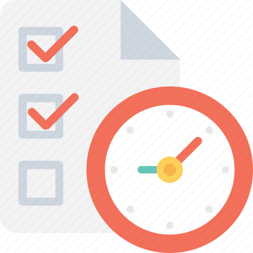 Checklist, clock, deadline, list, time icon - Download on Iconfinder