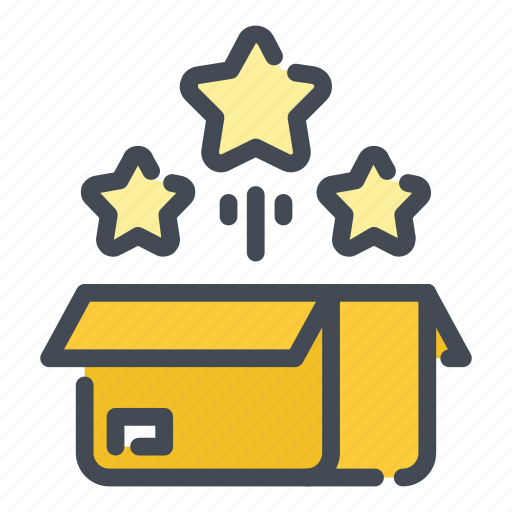 Box, open, star, best, prize icon - Download on Iconfinder