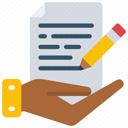 Write, proposal, document, edit, hand icon - Download on Iconfinder