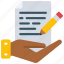 write, proposal, document, edit, hand 