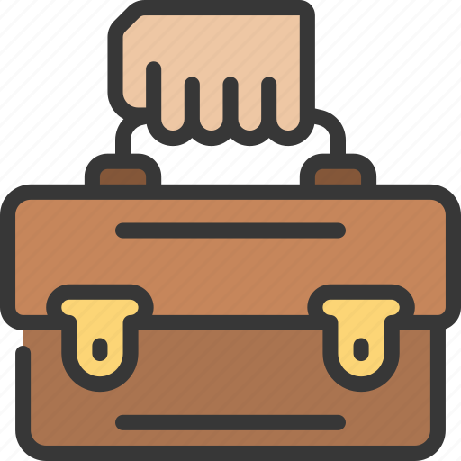 Holding, briefcase, hand, case, work icon - Download on Iconfinder
