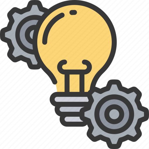 Idea, management, light, bulb, cog, gear icon - Download on Iconfinder