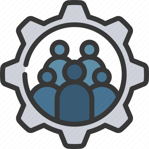 Team, management, cog, gear, people, group icon - Download on Iconfinder