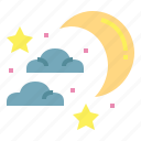 half, moon, nature, night, star