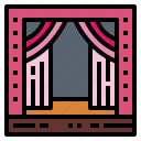 curtains, show, stage, theater