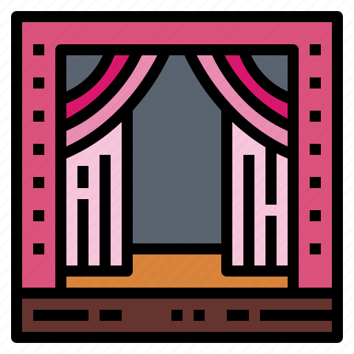 Curtains, show, stage, theater icon - Download on Iconfinder