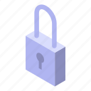 cartoon, internet, isometric, key, keyhole, lock, silhouette