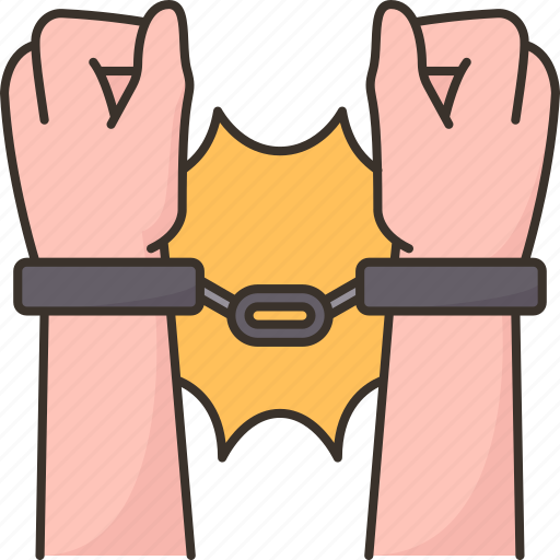 Arrested, handcuffs, criminal, detention, illegal icon - Download on Iconfinder