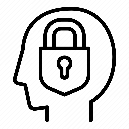 Mental, phycology, lock, close, brain icon - Download on Iconfinder