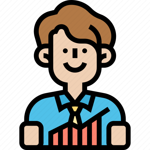 Statistician, analysis, data, report, investment icon - Download on Iconfinder