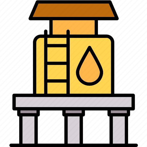 Water, tank, reservoir, supply, tower icon - Download on Iconfinder